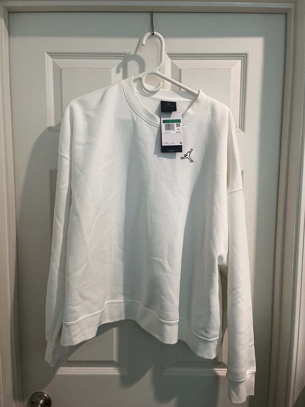 Jordan Women's Loose Fit Graphic Sweatshirt White DQ4474-100 Size XL - Picture 1 of 3